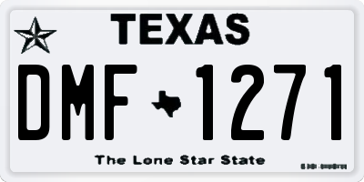 TX license plate DMF1271