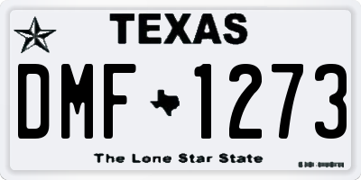 TX license plate DMF1273
