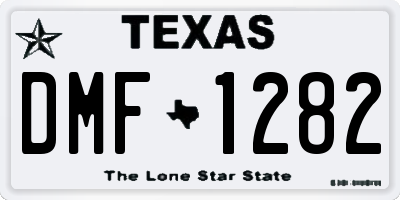 TX license plate DMF1282