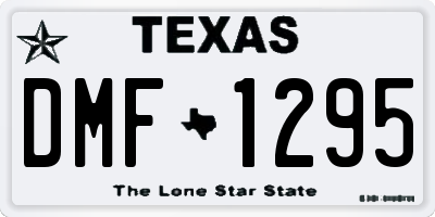 TX license plate DMF1295