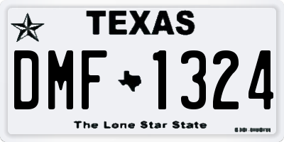 TX license plate DMF1324