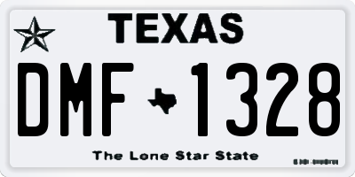 TX license plate DMF1328
