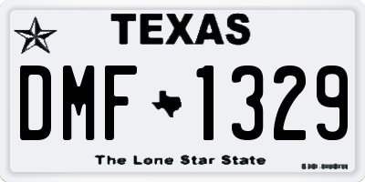 TX license plate DMF1329