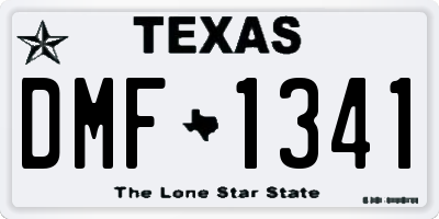 TX license plate DMF1341