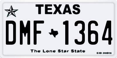 TX license plate DMF1364