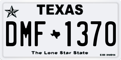 TX license plate DMF1370