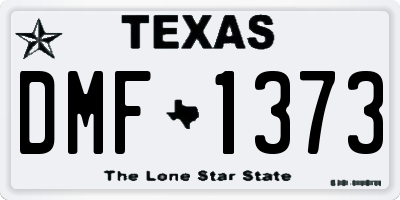 TX license plate DMF1373