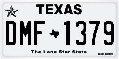 TX license plate DMF1379