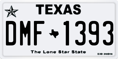 TX license plate DMF1393