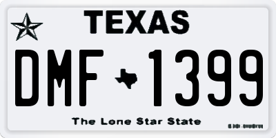 TX license plate DMF1399