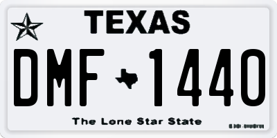TX license plate DMF1440