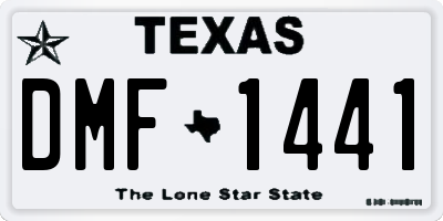 TX license plate DMF1441