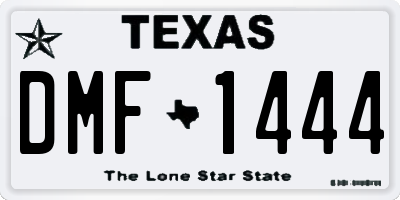TX license plate DMF1444