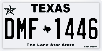TX license plate DMF1446