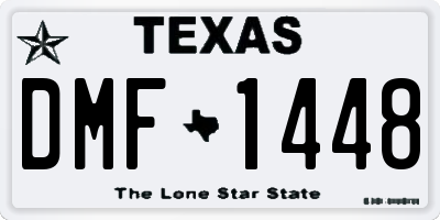 TX license plate DMF1448