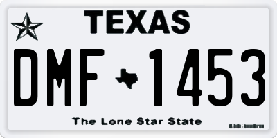 TX license plate DMF1453