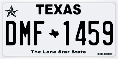 TX license plate DMF1459