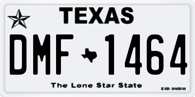 TX license plate DMF1464