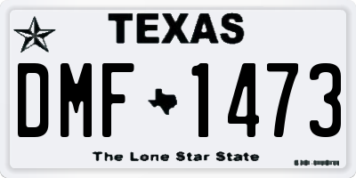 TX license plate DMF1473