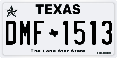 TX license plate DMF1513