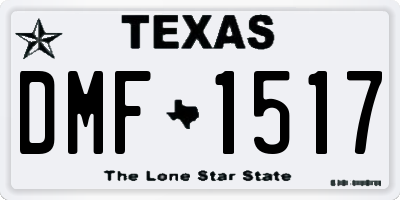 TX license plate DMF1517