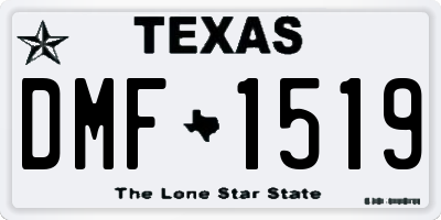 TX license plate DMF1519