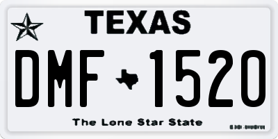 TX license plate DMF1520