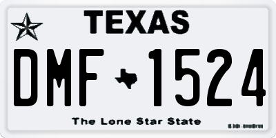 TX license plate DMF1524