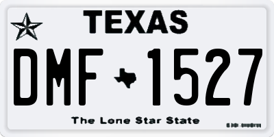 TX license plate DMF1527