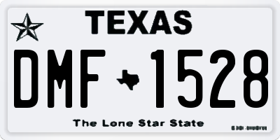 TX license plate DMF1528
