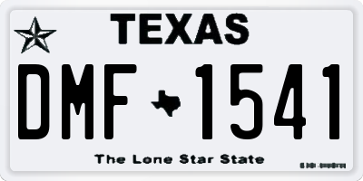 TX license plate DMF1541