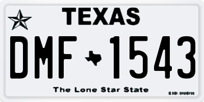 TX license plate DMF1543