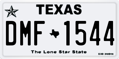 TX license plate DMF1544