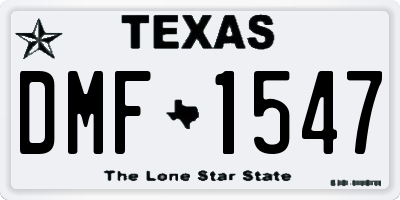 TX license plate DMF1547