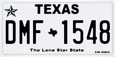 TX license plate DMF1548