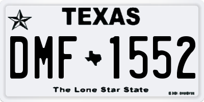 TX license plate DMF1552