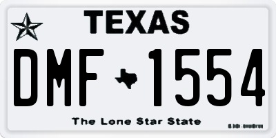TX license plate DMF1554