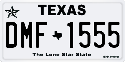 TX license plate DMF1555