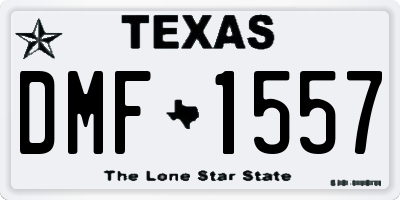TX license plate DMF1557
