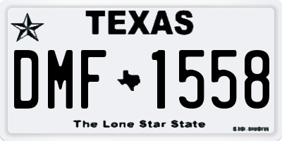 TX license plate DMF1558