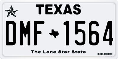 TX license plate DMF1564