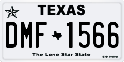 TX license plate DMF1566