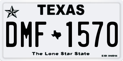 TX license plate DMF1570