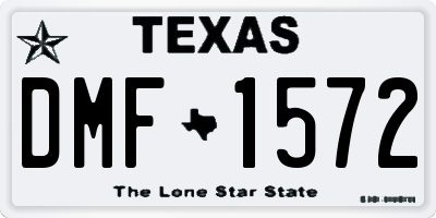 TX license plate DMF1572