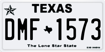 TX license plate DMF1573