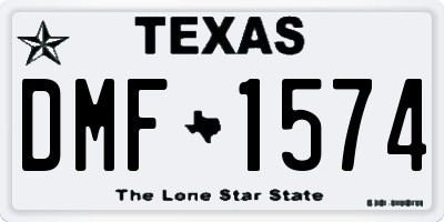TX license plate DMF1574