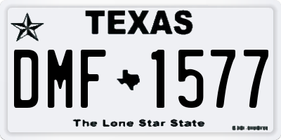 TX license plate DMF1577