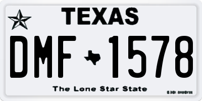 TX license plate DMF1578