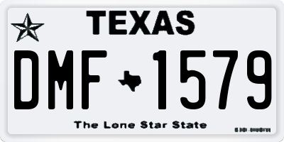 TX license plate DMF1579