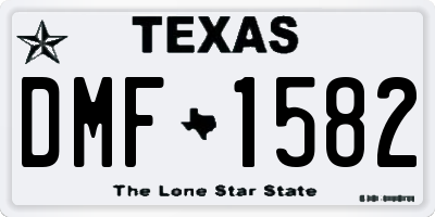 TX license plate DMF1582